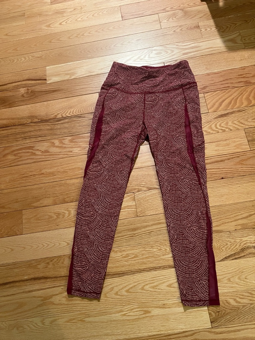 CALIA by Carrie Underwood Burgundy Patterned Leggings